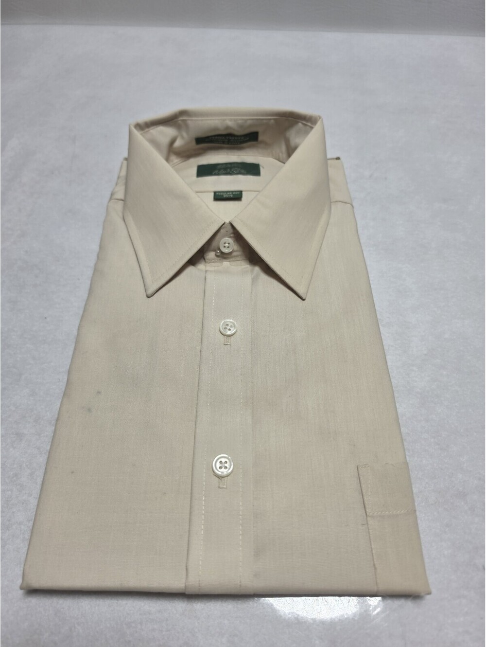 VINTAGE 70S SEARS PERMA-PREST MEN’S SHIRT 16.5 NOS SHORT SLEEVE MOD COLLAR